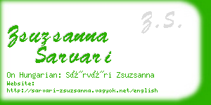 zsuzsanna sarvari business card